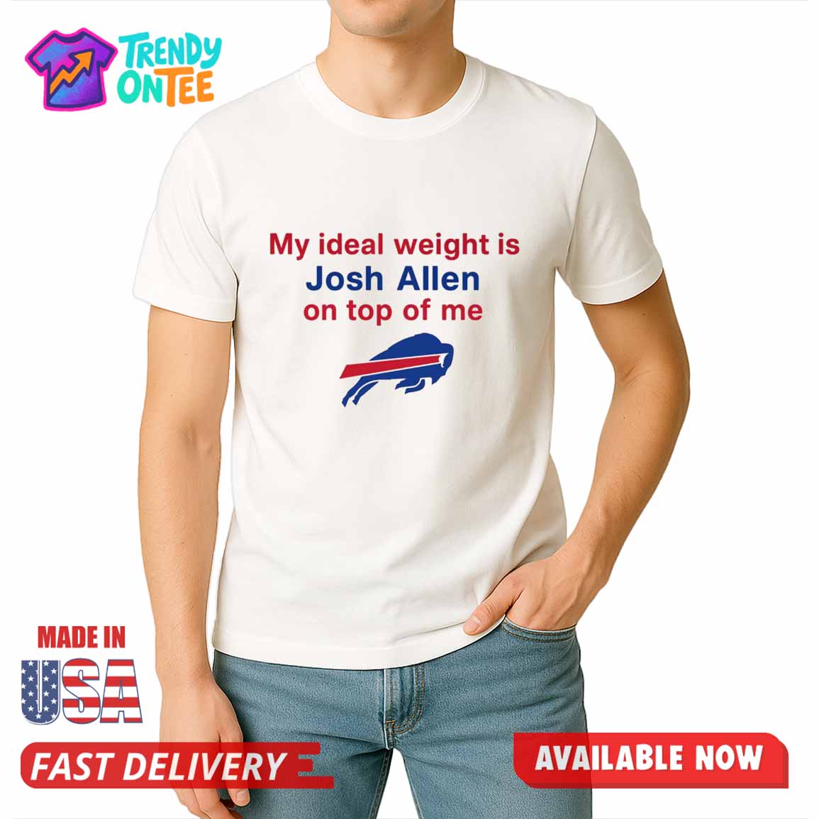 My Ideal Weight Is Josh Allen On Top Of Me Shirt My Ideal Weight Is Josh Allen On Top Of Me Shirt