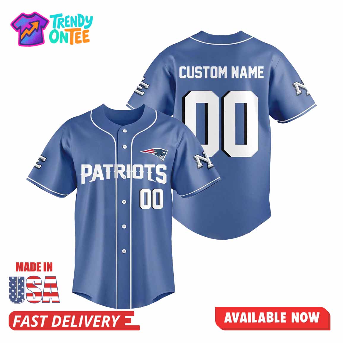 Patriots Nor'easter Rivalries Uniform Baseball Jersey Patriots Nor'easter Rivalries Uniform Baseball Jersey