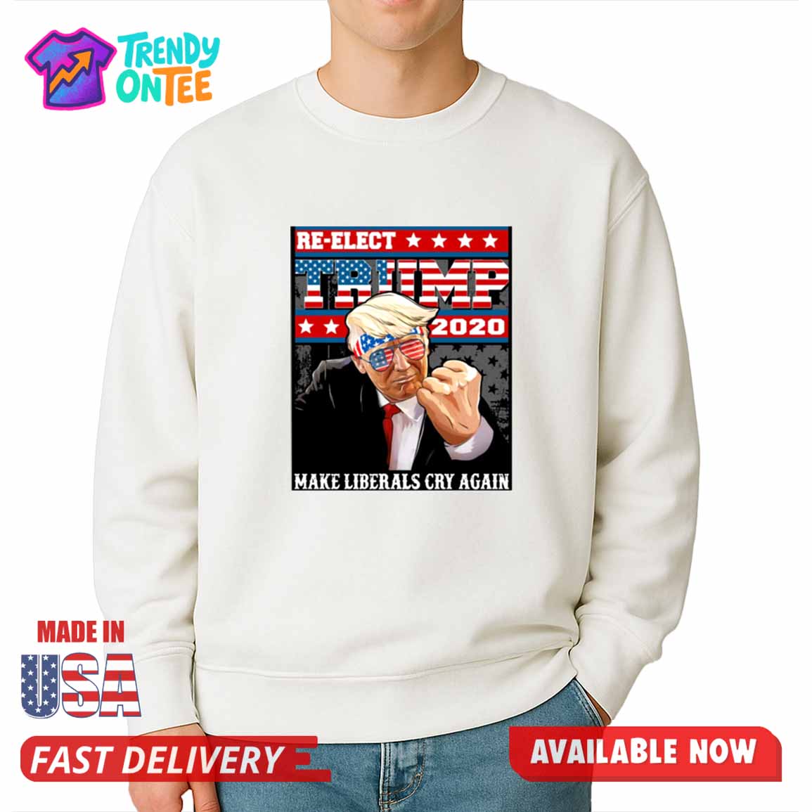 Re elect Trump Make Liberals Cry Again Shirt Re elect Trump Make Liberals Cry Again Shirt