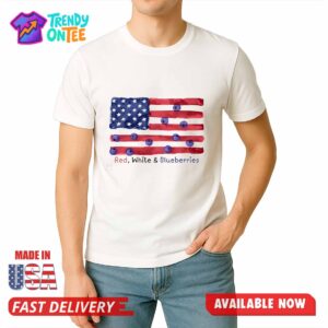 Red White And Blueberries America Shirt