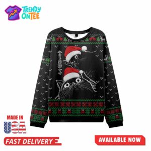 Christmas Black Cat Ugly Christmas Sweater