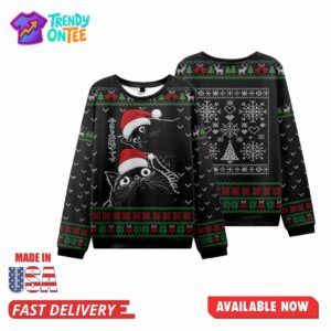 Christmas Black Cat Ugly Christmas Sweater