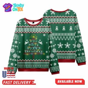Christmas Tree Japanese Green Ugly Christmas Sweater