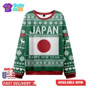 Japan Flag Christmas Ugly Sweater