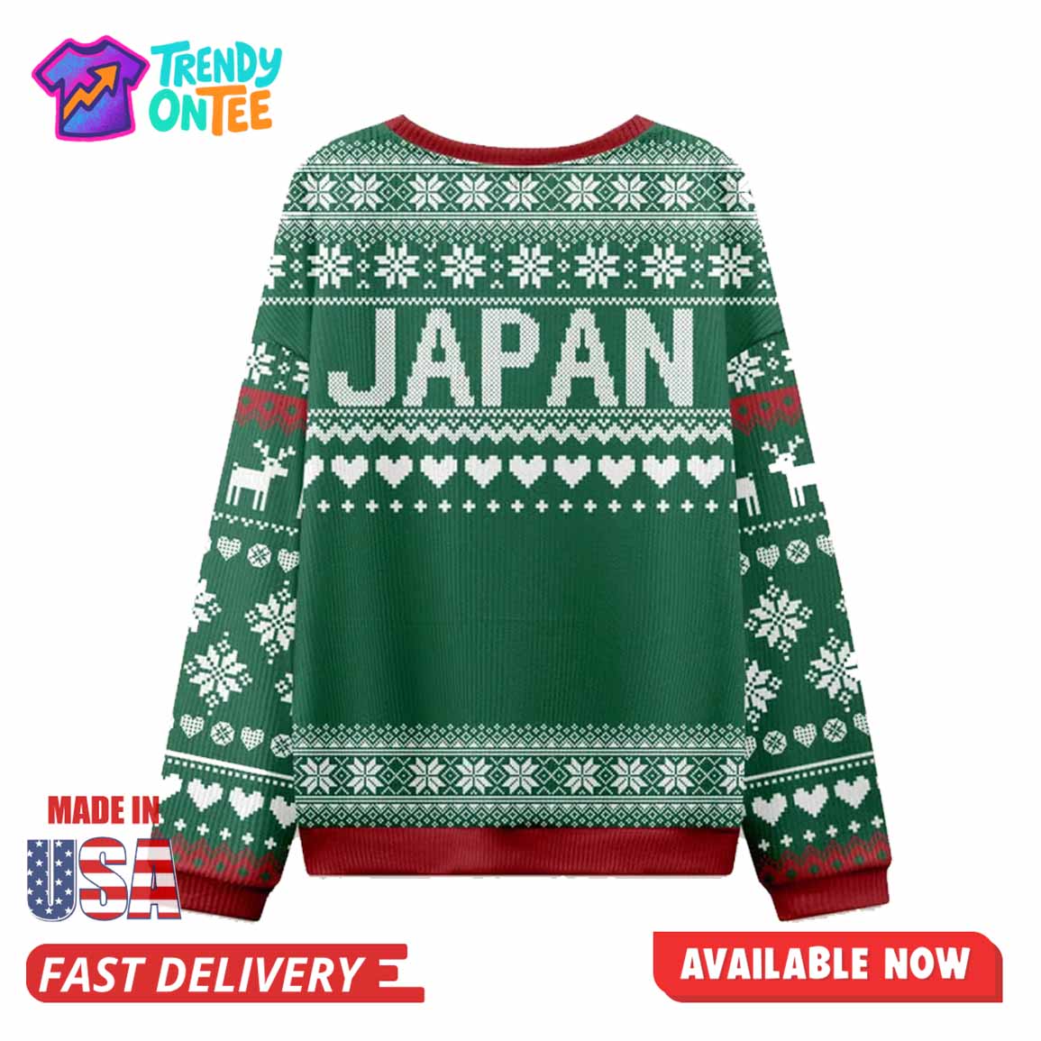 Japan Flag Christmas Ugly Sweater Japan Flag Christmas Ugly Sweater