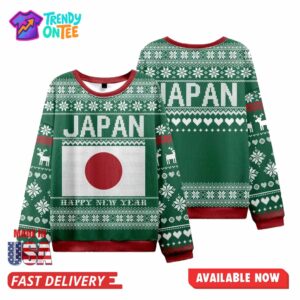 Japan Flag Christmas Ugly Sweater