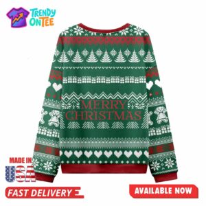 Japanese Daruma Green Ugly Christmas Sweater