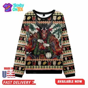 Japanese Monster Christmas Ugly Sweater