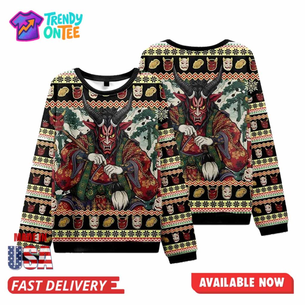 Japanese Monster Christmas Ugly Sweater Japanese Monster Christmas Ugly Sweater