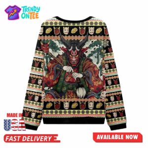 Japanese Monster Christmas Ugly Sweater