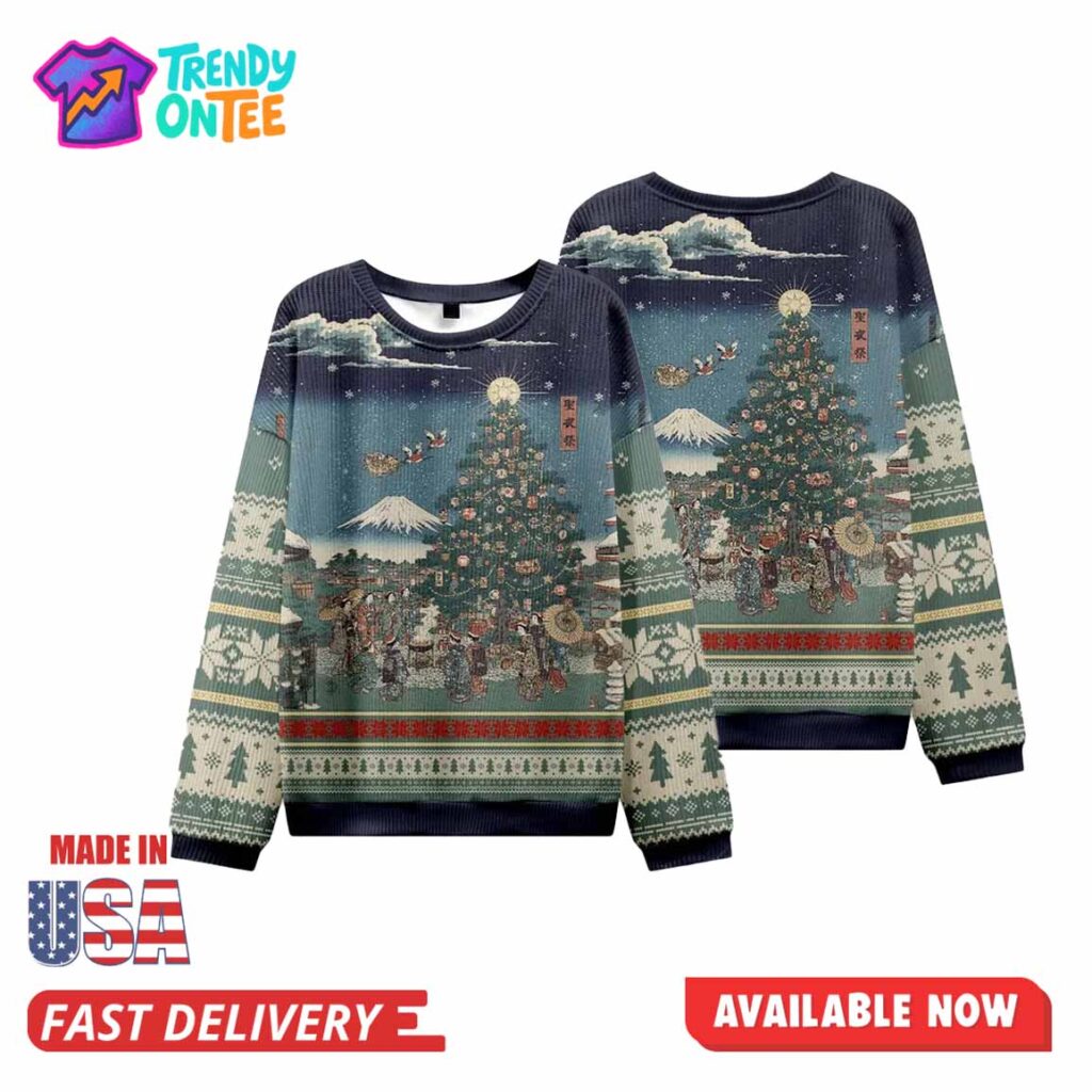 Japanese Traditions Ugly Christmas Sweater Japanese Traditions Ugly Christmas Sweater