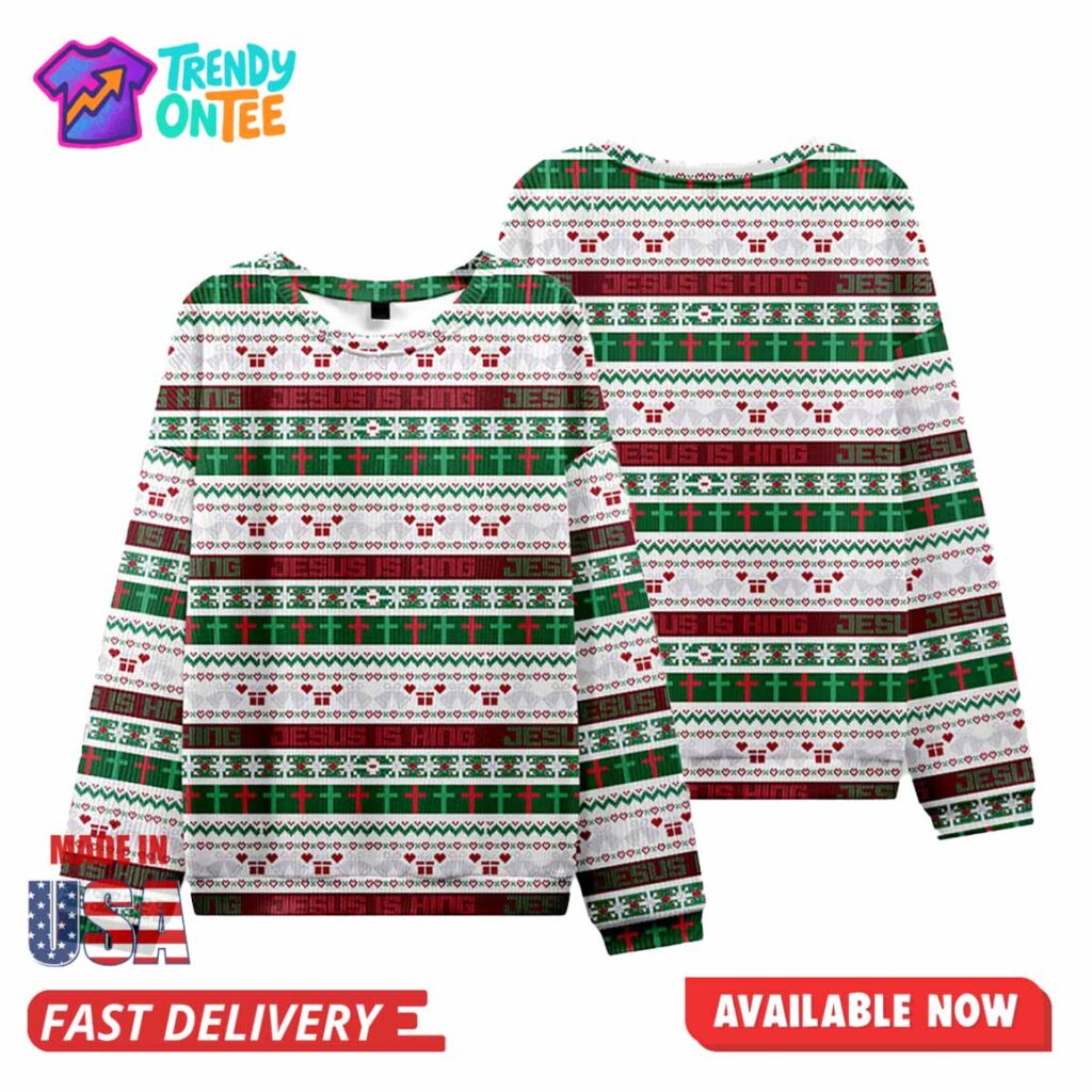 Jesus Is King Ugly Christmas Sweater Jesus Is King Ugly Christmas Sweater