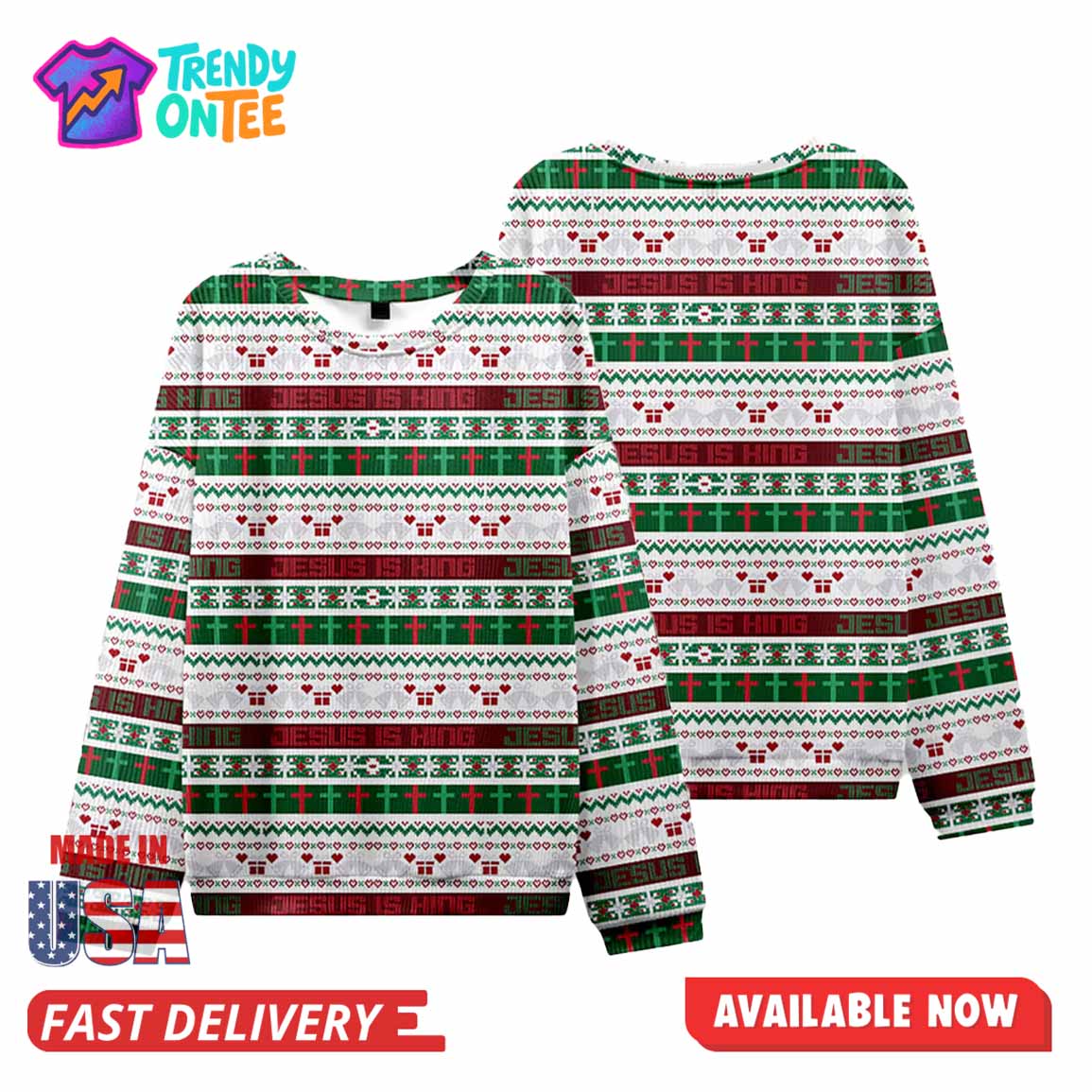 Jesus Is King Ugly Christmas Sweater Jesus Is King Ugly Christmas Sweater