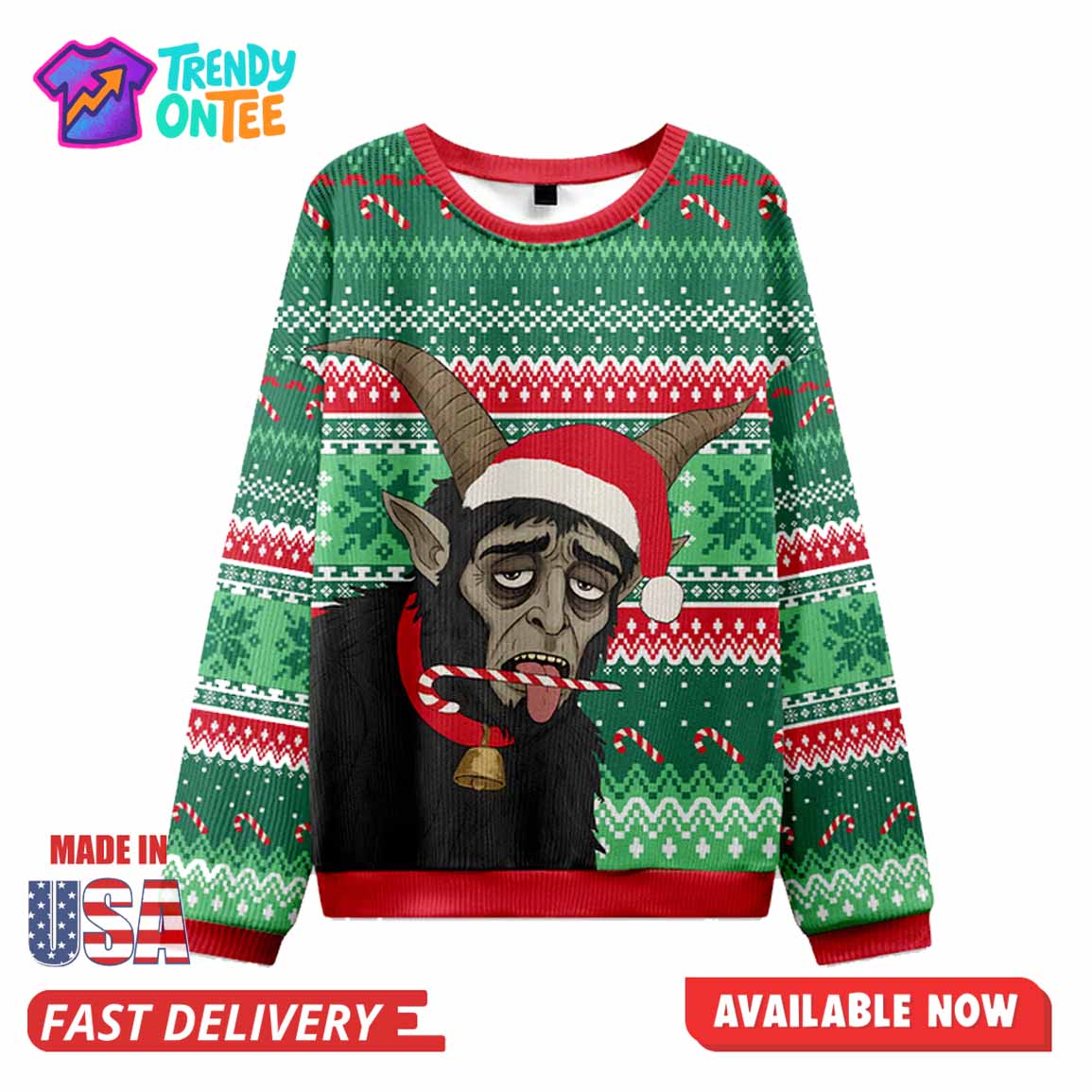Krampus Bah Humbug Funny Holiday Christmas Ugly Sweater Krampus Bah Humbug Funny Holiday Christmas Ugly Sweater