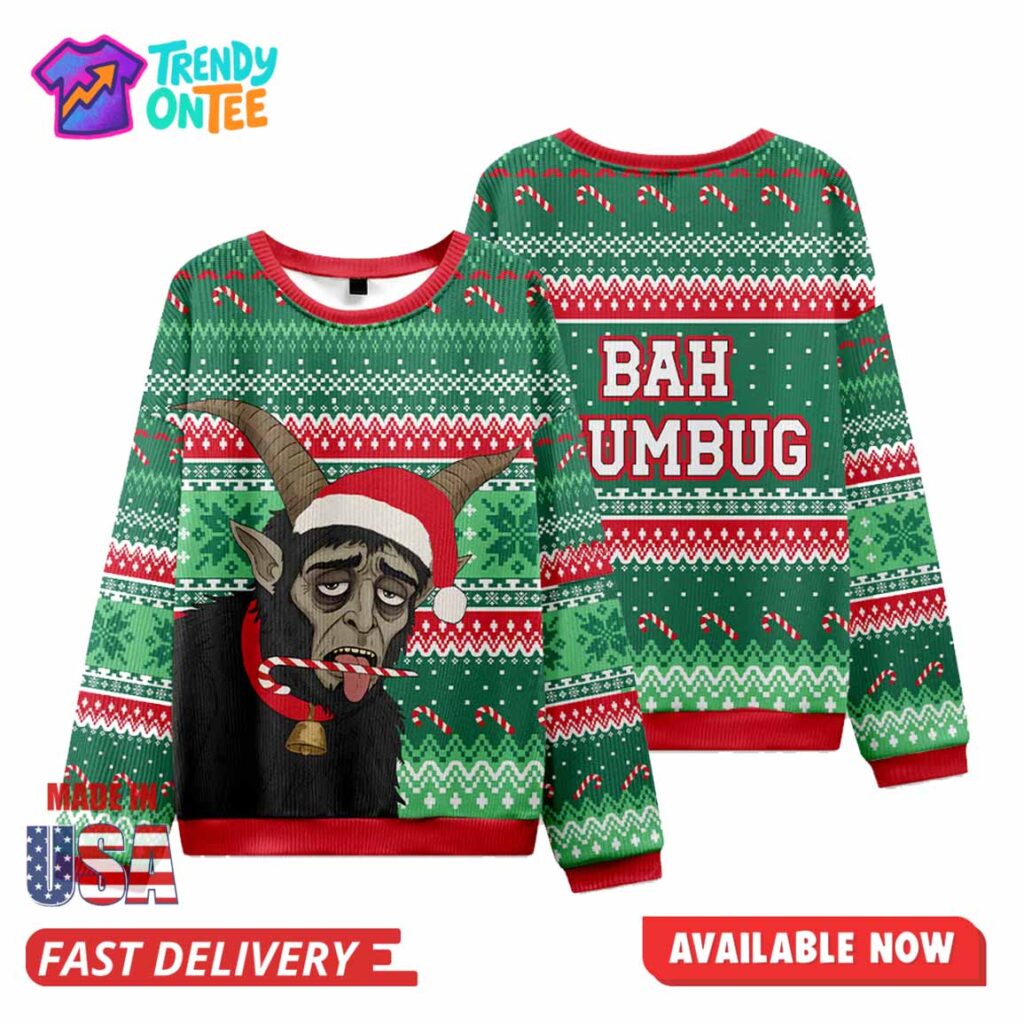 Krampus Bah Humbug Funny Holiday Christmas Ugly Sweater Krampus Bah Humbug Funny Holiday Christmas Ugly Sweater