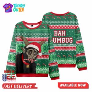 Krampus Bah Humbug Funny Holiday Christmas Ugly Sweater
