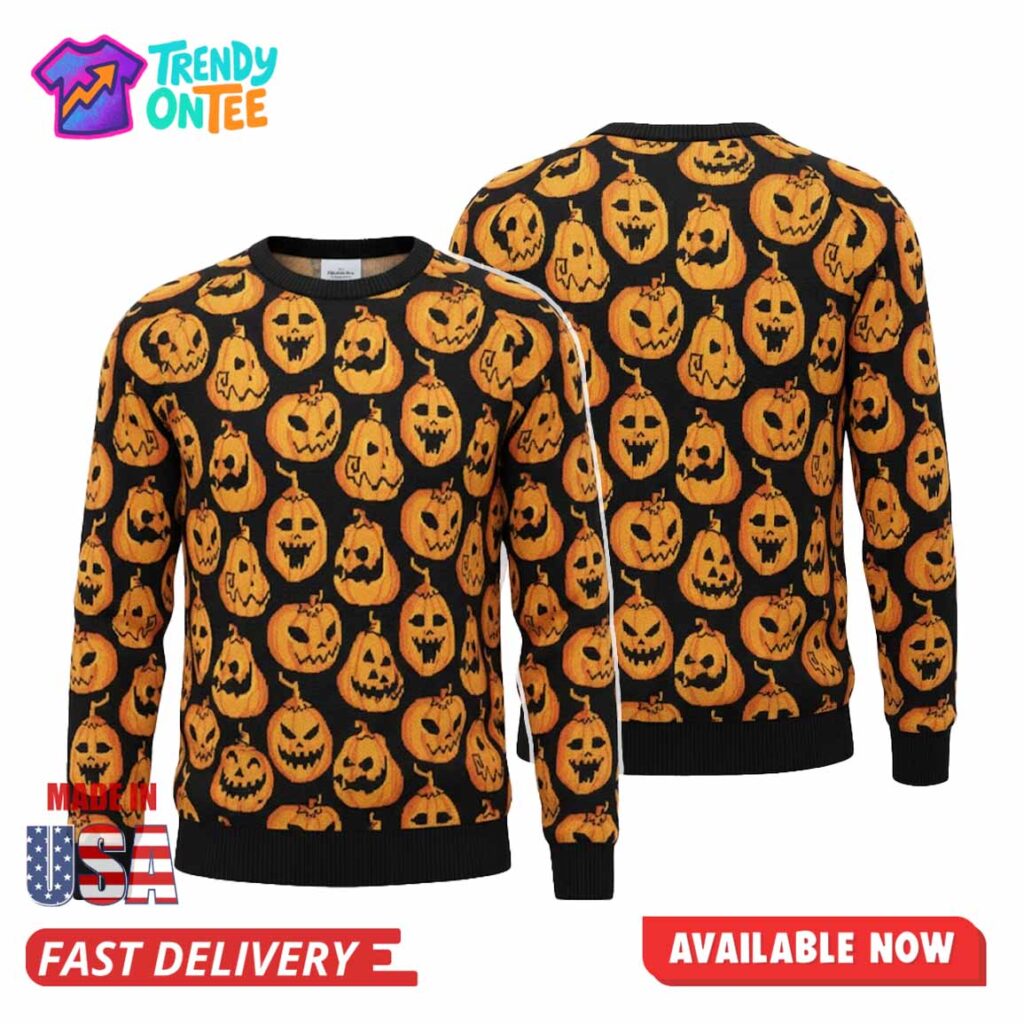 Leo Stark Pumpkin Frenzy Halloween Sweater