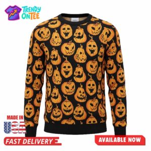 Leo Stark Pumpkin Frenzy Halloween Sweater