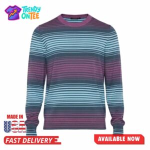 Leo Stark Purple And Blue Stripes Sweater