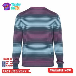 Leo Stark Purple And Blue Stripes Sweater