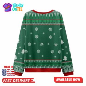 Lights Cat Japanese Green Ugly Christmas Sweater