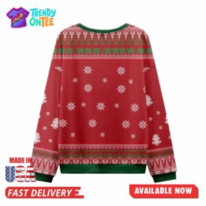 Lights Cat Japanese Red Ugly Christmas Sweater