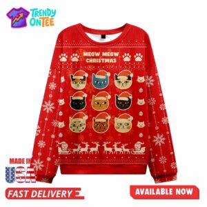 Meow Meow Ugly Christmas Sweater
