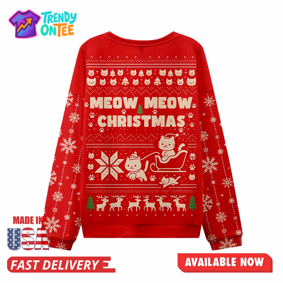 Meow Meow Ugly Christmas Sweater Meow Meow Ugly Christmas Sweater