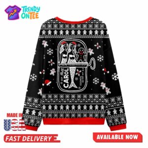Mermaid And Gingerbread Man Christmas Ugly Sweater