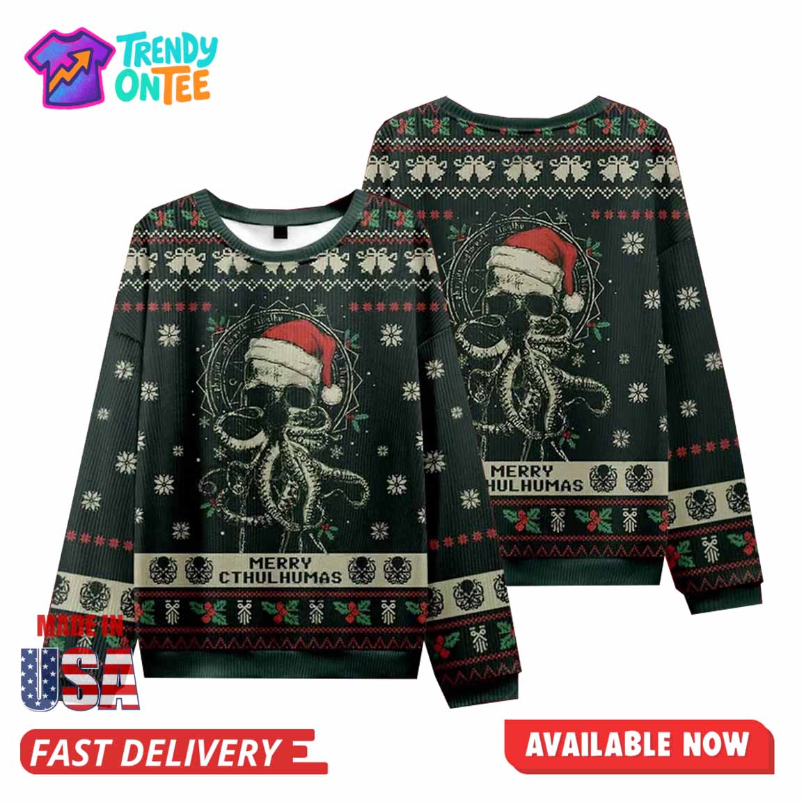 Merry Cthulhumas Christmas Ugly Sweater Merry Cthulhumas Christmas Ugly Sweater