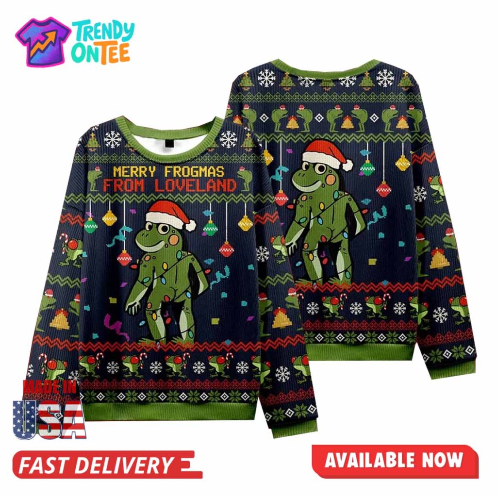 Merry Froghas From Lovelahd Christmas Ugly Sweater