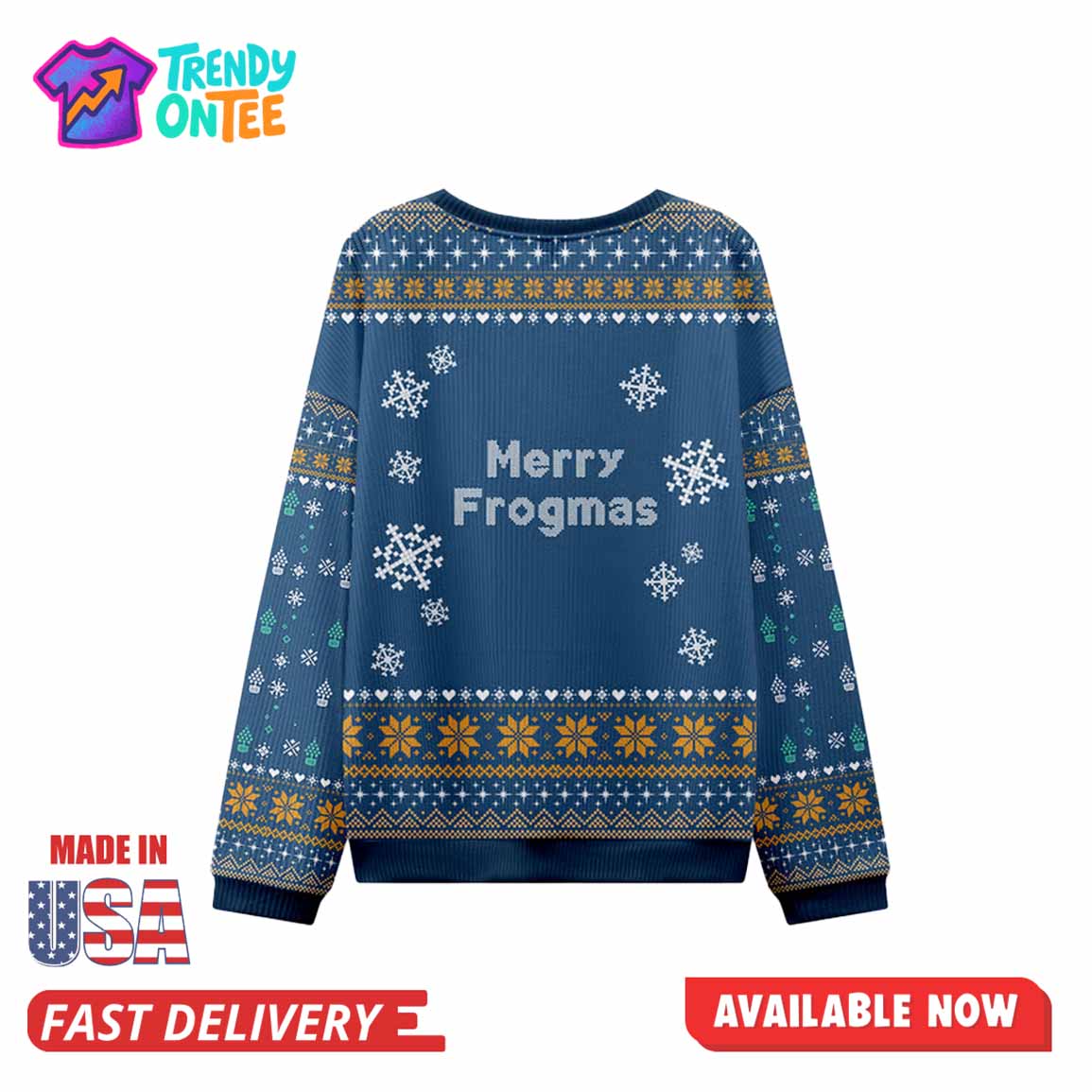 Merry Frogmas OFF to Commit Festive Mayhem Ugly Christmas Sweater Merry Frogmas OFF to Commit Festive Mayhem Ugly Christmas Sweater