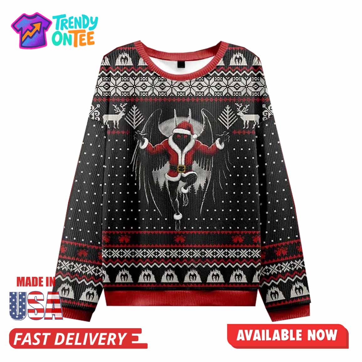 Mothman Christmas Ugly Sweater Mothman Christmas Ugly Sweater