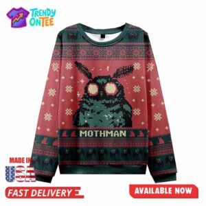 Mothman Christmas Ugly Sweater