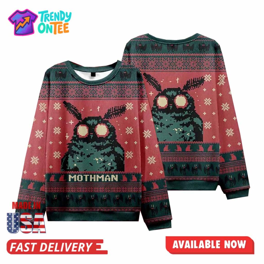 Mothman Christmas Ugly Sweater