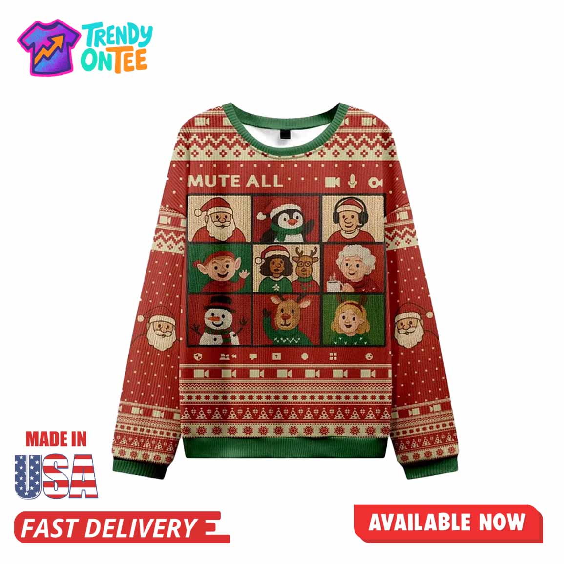 Mute All Ugly Christmas Sweater Mute All Ugly Christmas Sweater