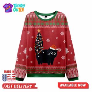 Purr fectly Festive Cat Ugly Christmas Sweater