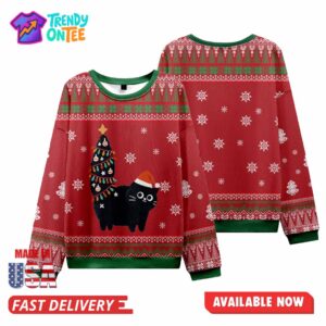 Purr fectly Festive Cat Ugly Christmas Sweater