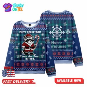 Raccoon Merry Chaos mas Ugly Christmas Sweater