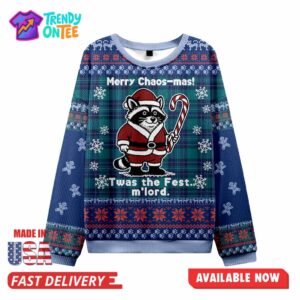 Raccoon Merry Chaos mas Ugly Christmas Sweater