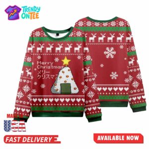 Rice Ball Japanese Red Ugly Christmas Sweater