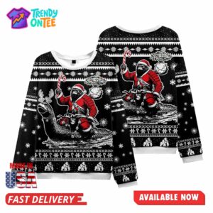 Samurai Bigfoot Christmas Ugly Sweater