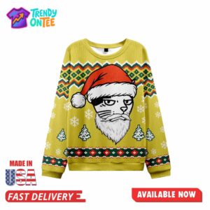 Santa Cat Funny Ugly Christmas Sweater