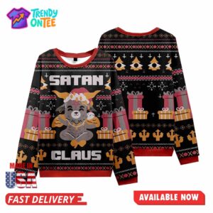 Satan Claus Christmas Ugly Sweater