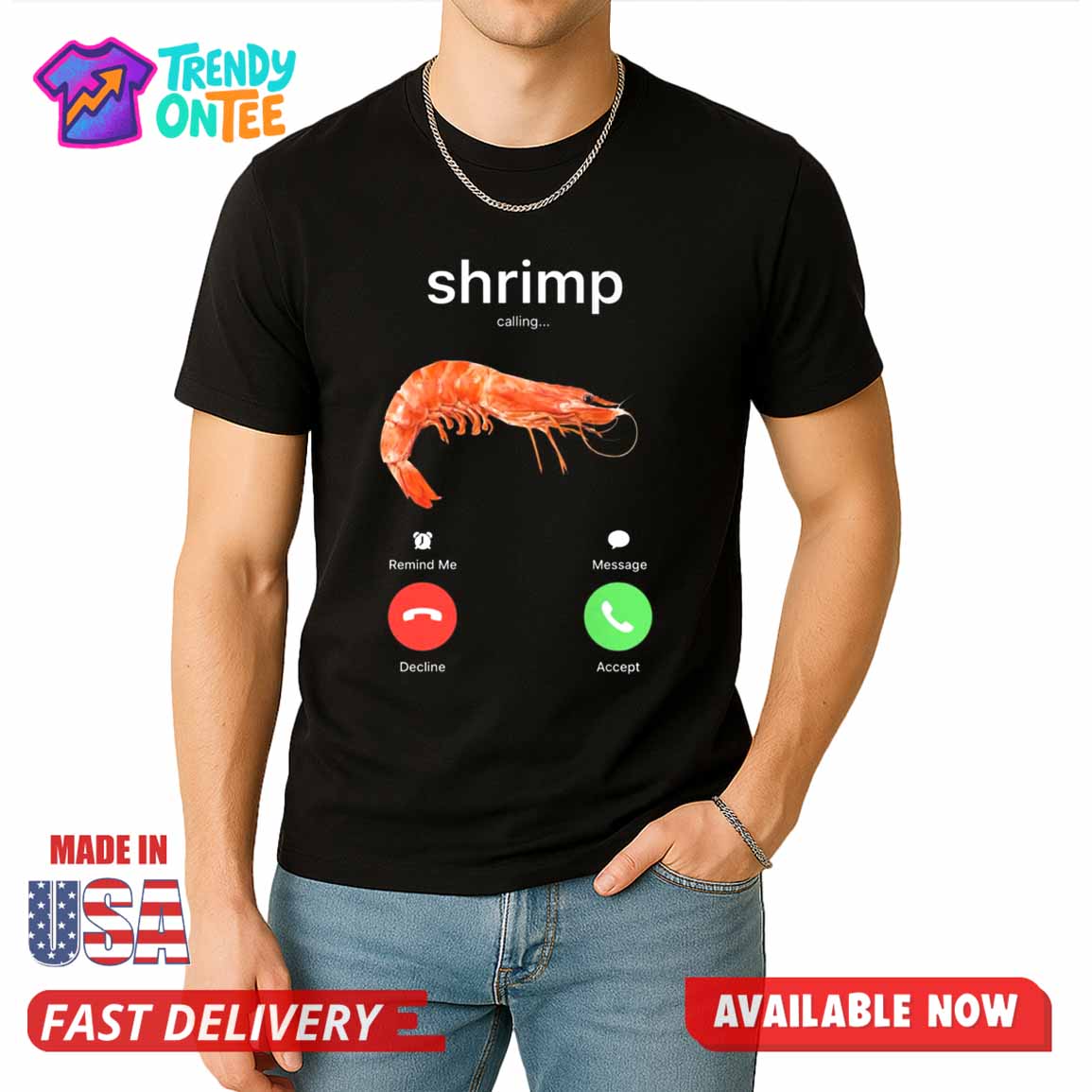 Shrimp Meme Calling Shirt Shrimp Meme Calling Shirt