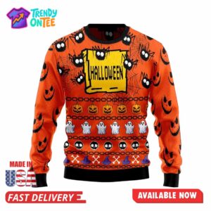Spider Web Halloween Ugly Sweater