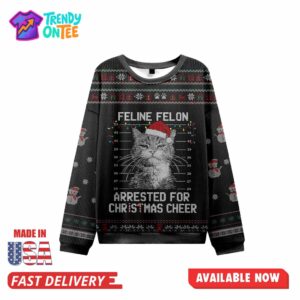 The Arrested Cat Ugly Christmas Sweater