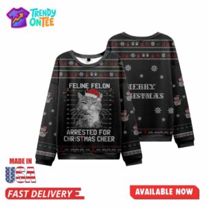 The Arrested Cat Ugly Christmas Sweater