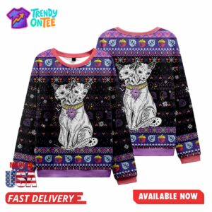 The Cat Goddess Bastet Ugly Christmas Sweater