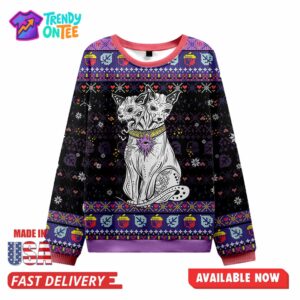 The Cat Goddess Bastet Ugly Christmas Sweater